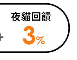 夜貓回饋3%
