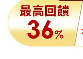 最高回饋38%