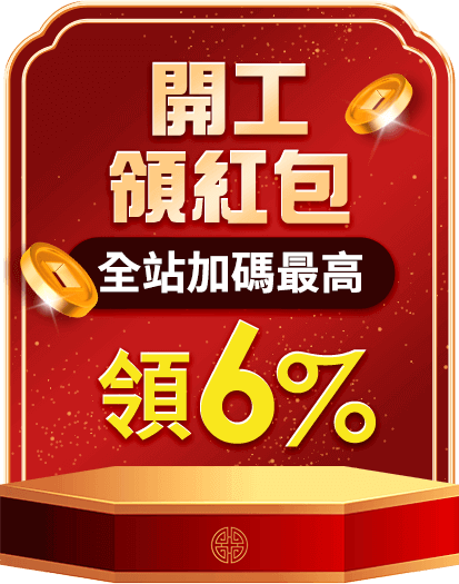 全站最高加碼6%