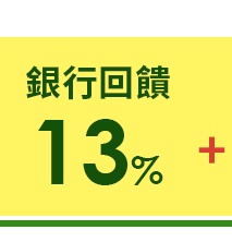 銀行13%