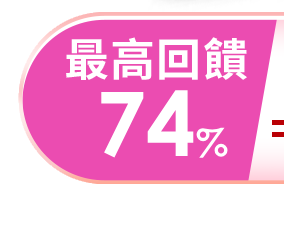 最高回饋64%
