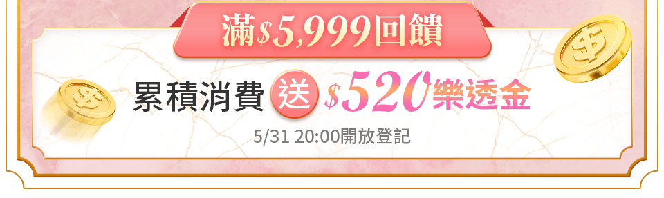 滿$5,999回饋