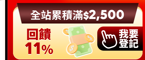 回饋11%