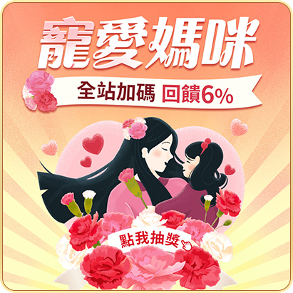 全站滿額回饋6%