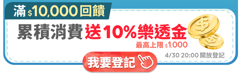 滿$10,000回饋