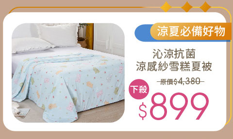 涼感紗雪糕夏涼被/