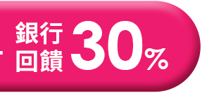 銀行回饋30%