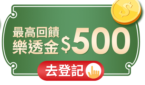 最高回饋$500樂透金