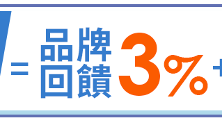 品牌回饋3% 
